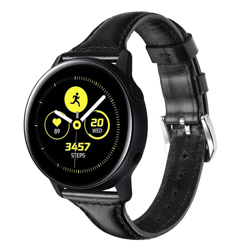 Slim Læderrem Samsung Galaxy Watch 5 Pro 45mm sort