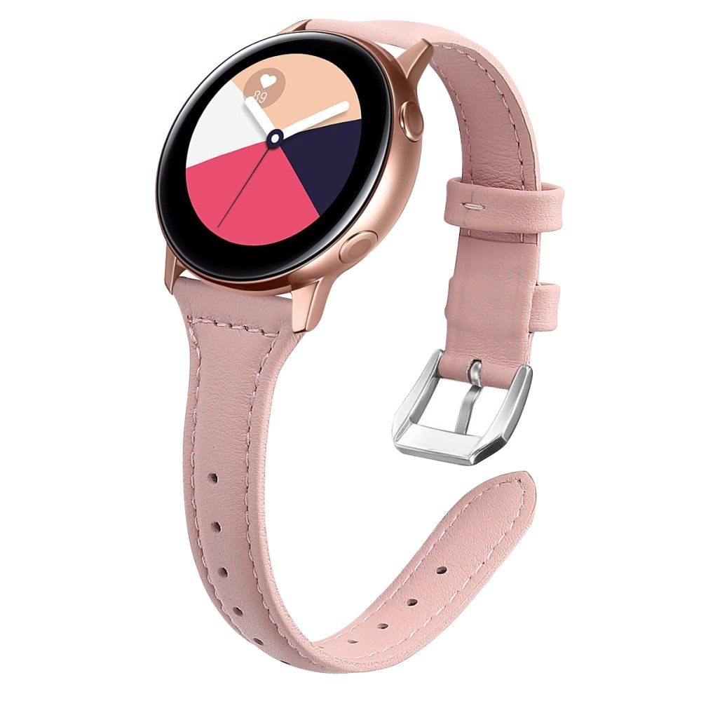 Slim Læderrem Galaxy Watch 4 40/42/44/46 mm lyserød