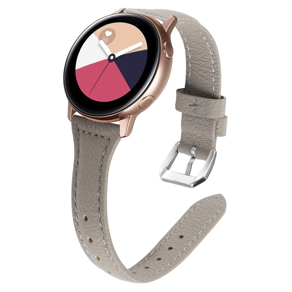 Slim Læderrem Galaxy Watch 4 40/42/44/46 mm grå
