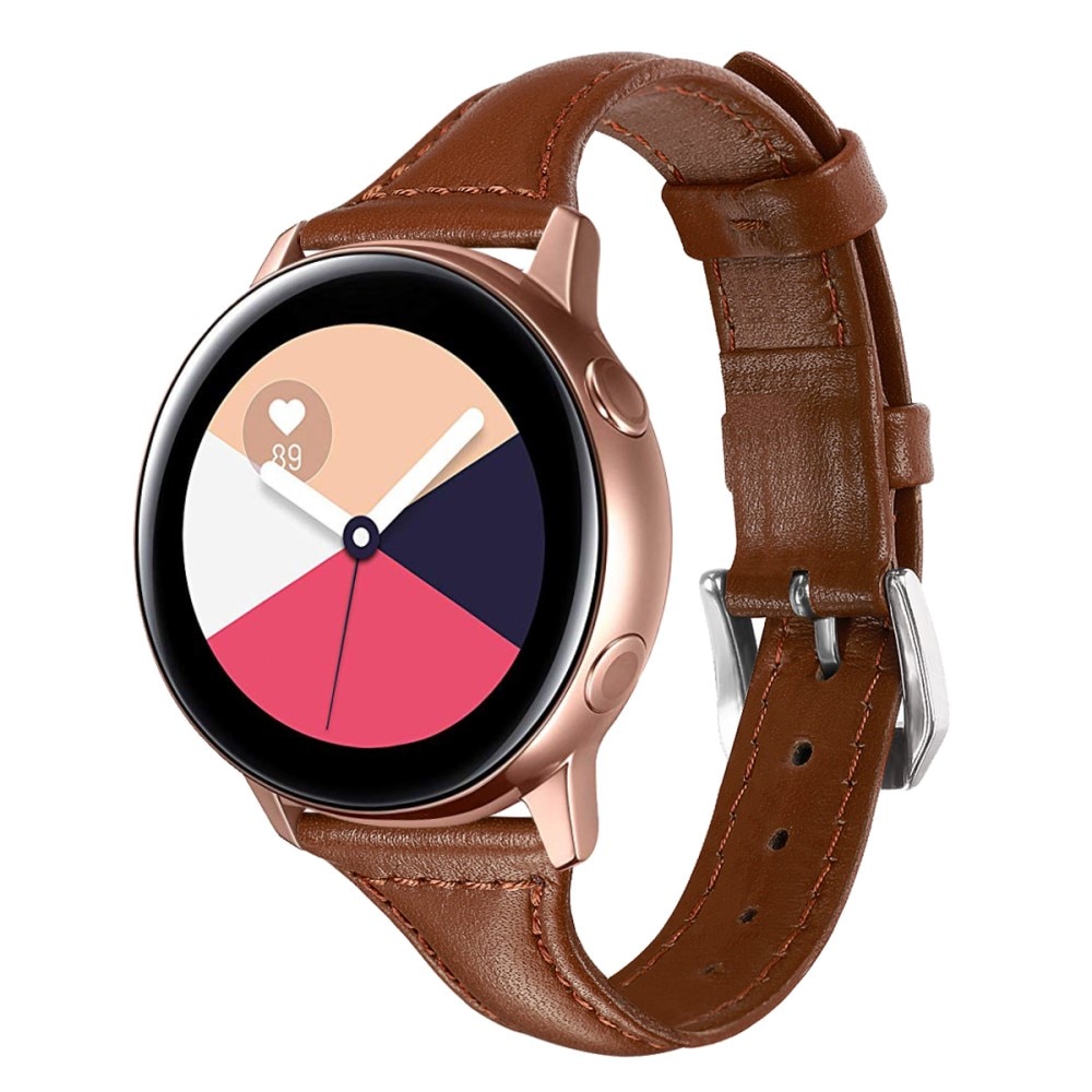 Slim Læderrem Samsung Galaxy Watch 42mm brun
