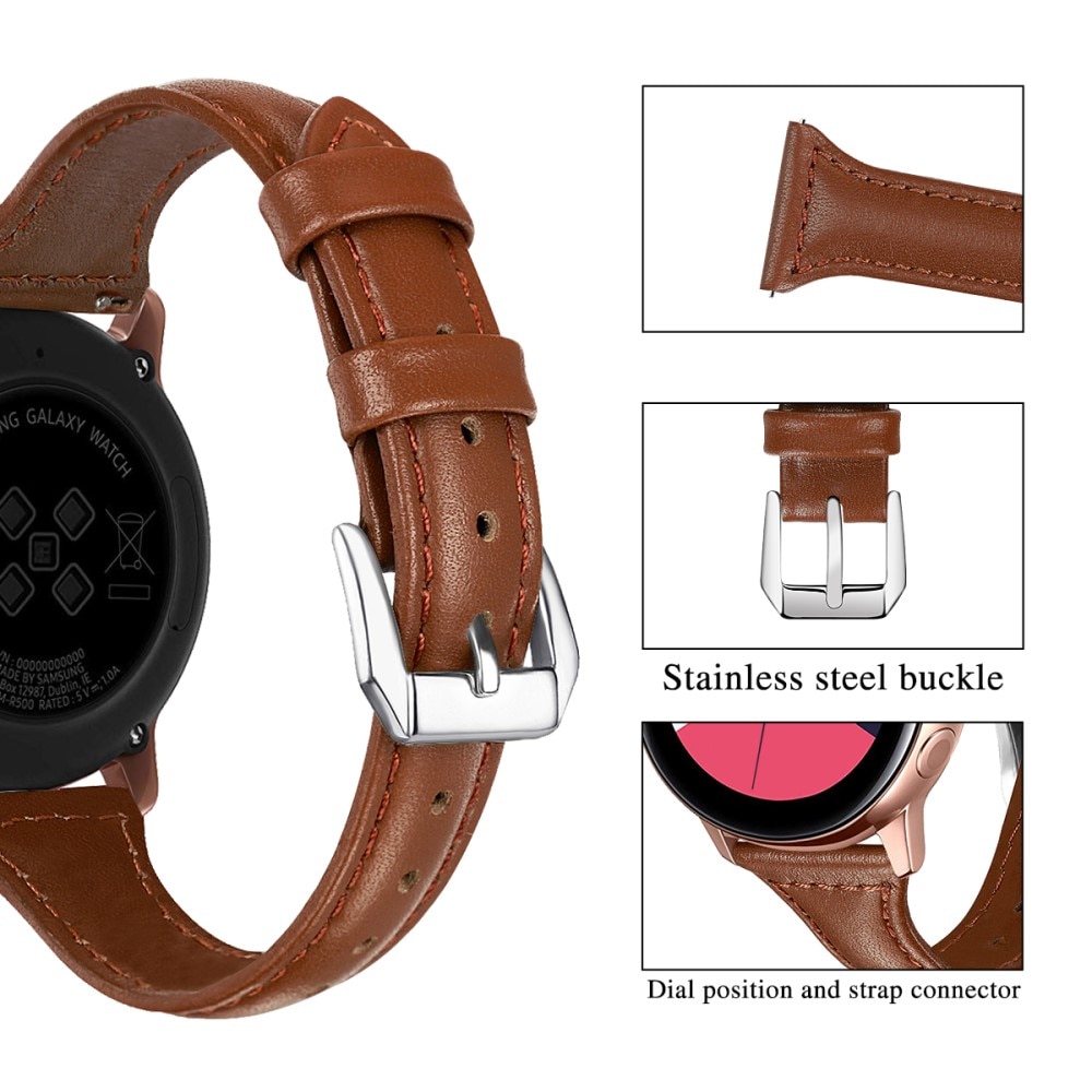 Slim Læderrem Garmin Vivoactive 5 brun