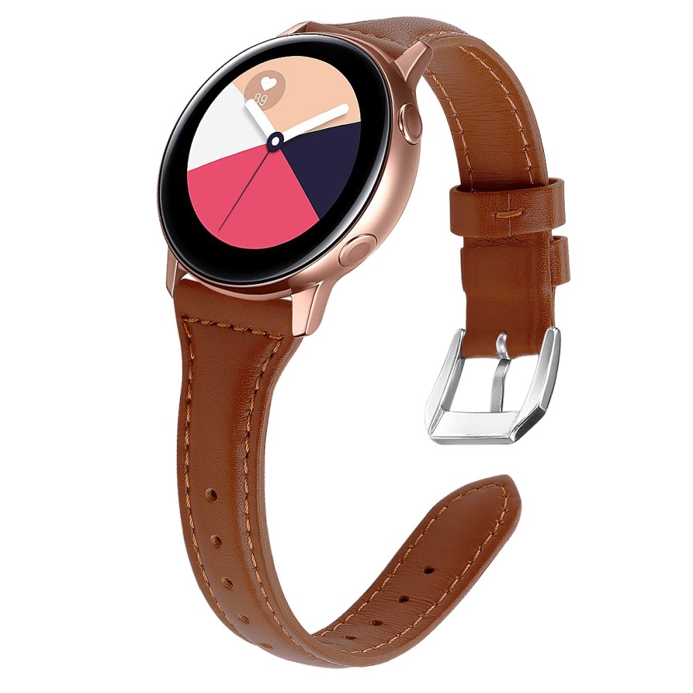 Slim Læderrem Samsung Galaxy Watch 42mm brun