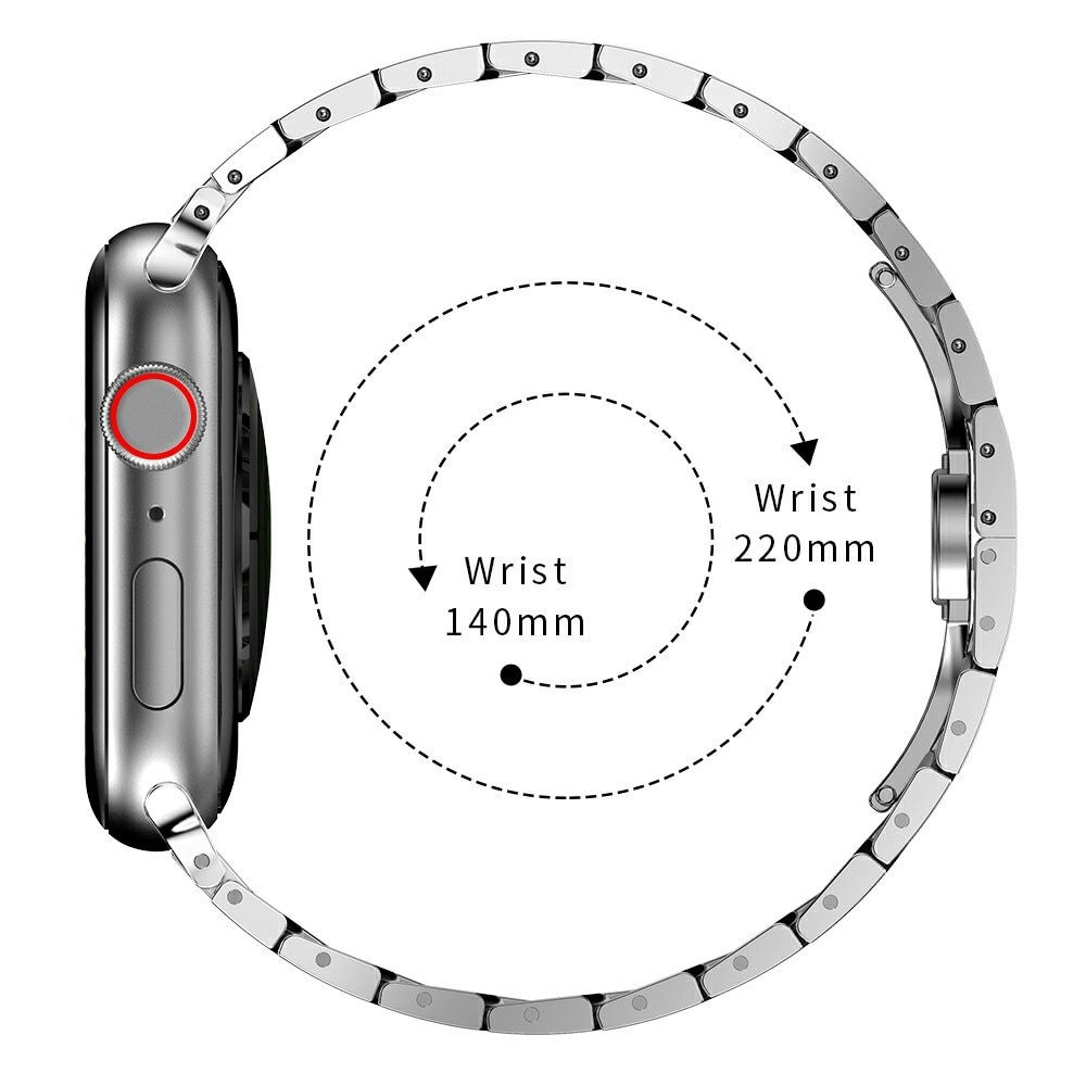 Business Metalarmbånd Apple Watch 45mm Series 8 sølv