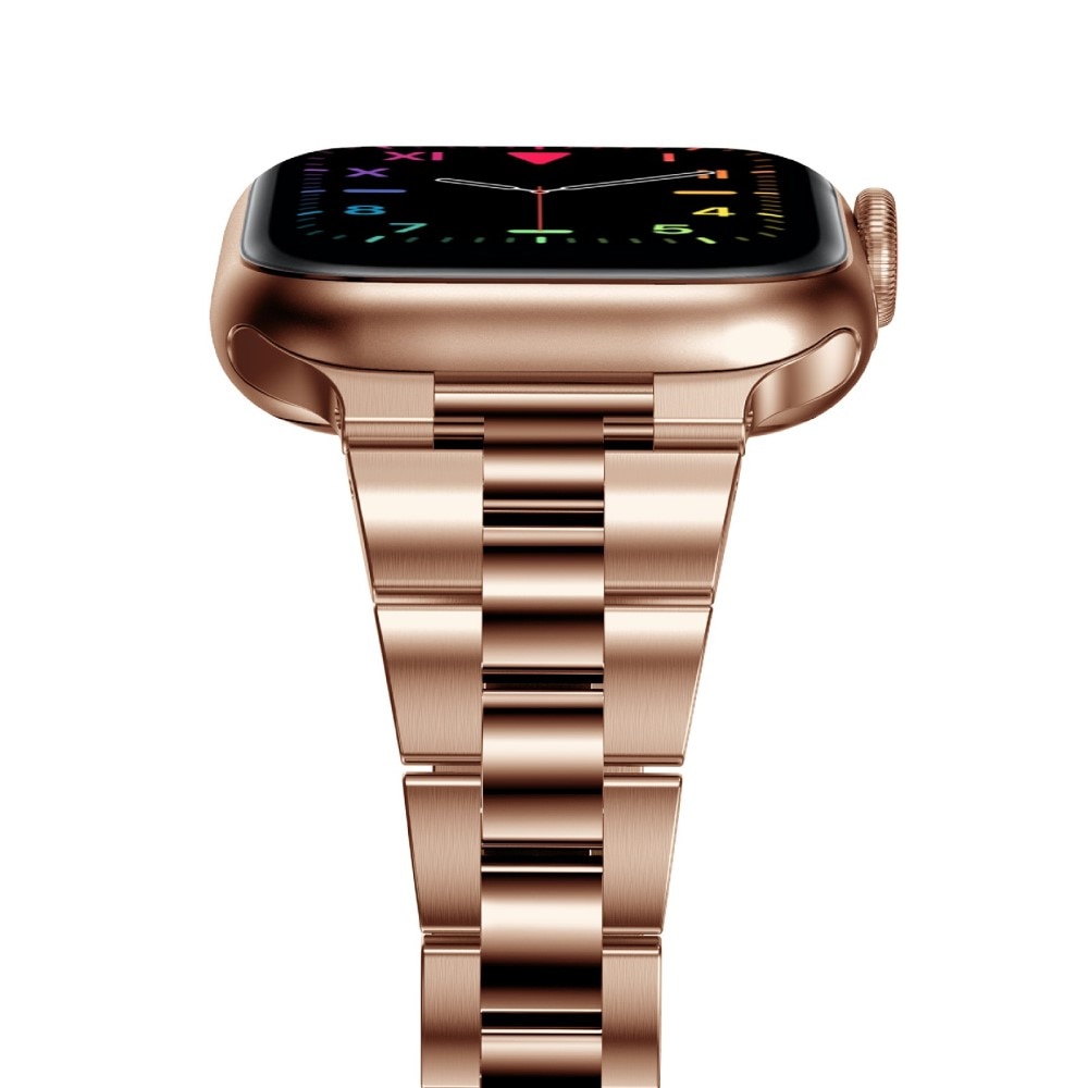 Slim Metalarmbånd Apple Watch 45mm Series 7 rose guld