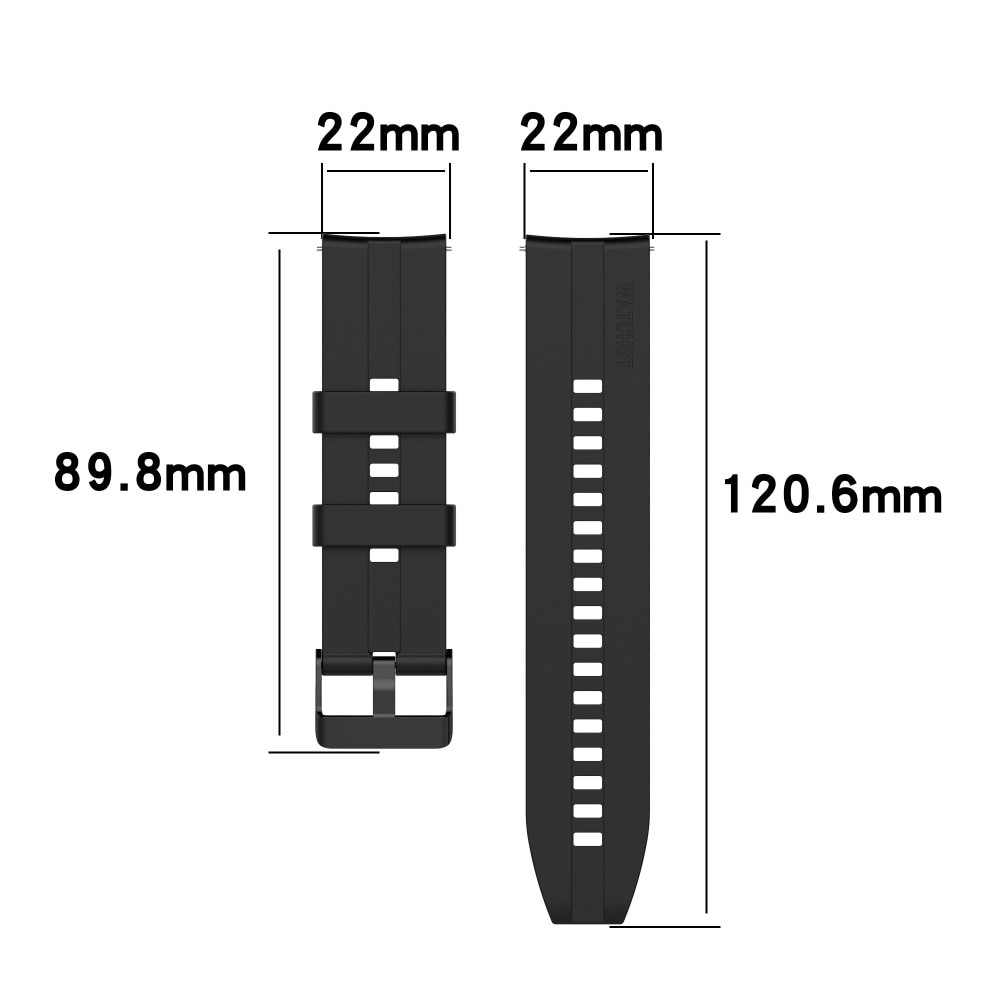 Silikonearmbånd Huawei Watch GT 3 46mm/GT Runner sort