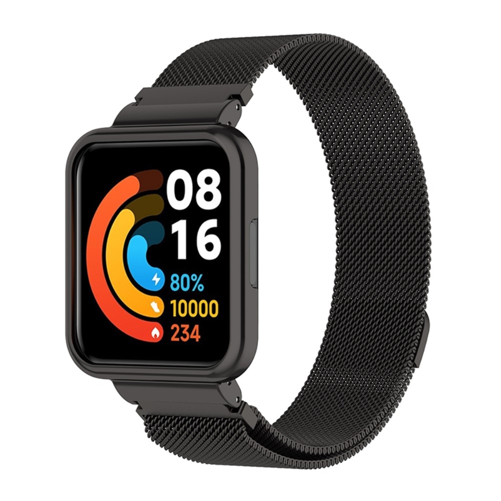 Cover+Armbånd Milanese Xiaomi Redmi Watch 2 Lite sort