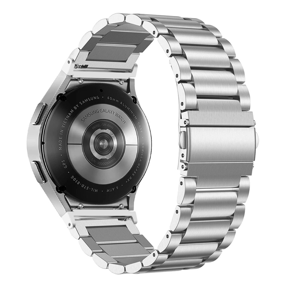 Full Fit Metalarmbånd Samsung Galaxy Watch 4 44mm sølv