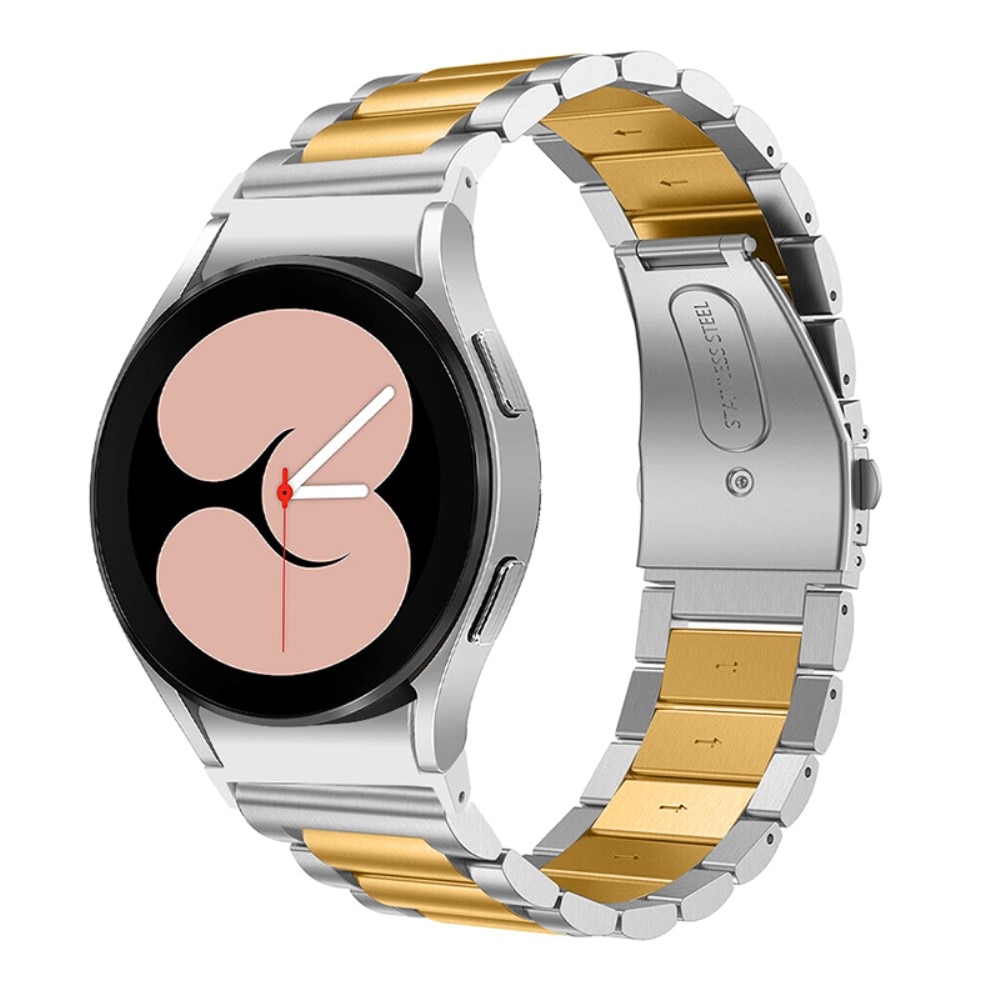 Full Fit Metalarmbånd Samsung Galaxy Watch 4 40mm sølv/guld