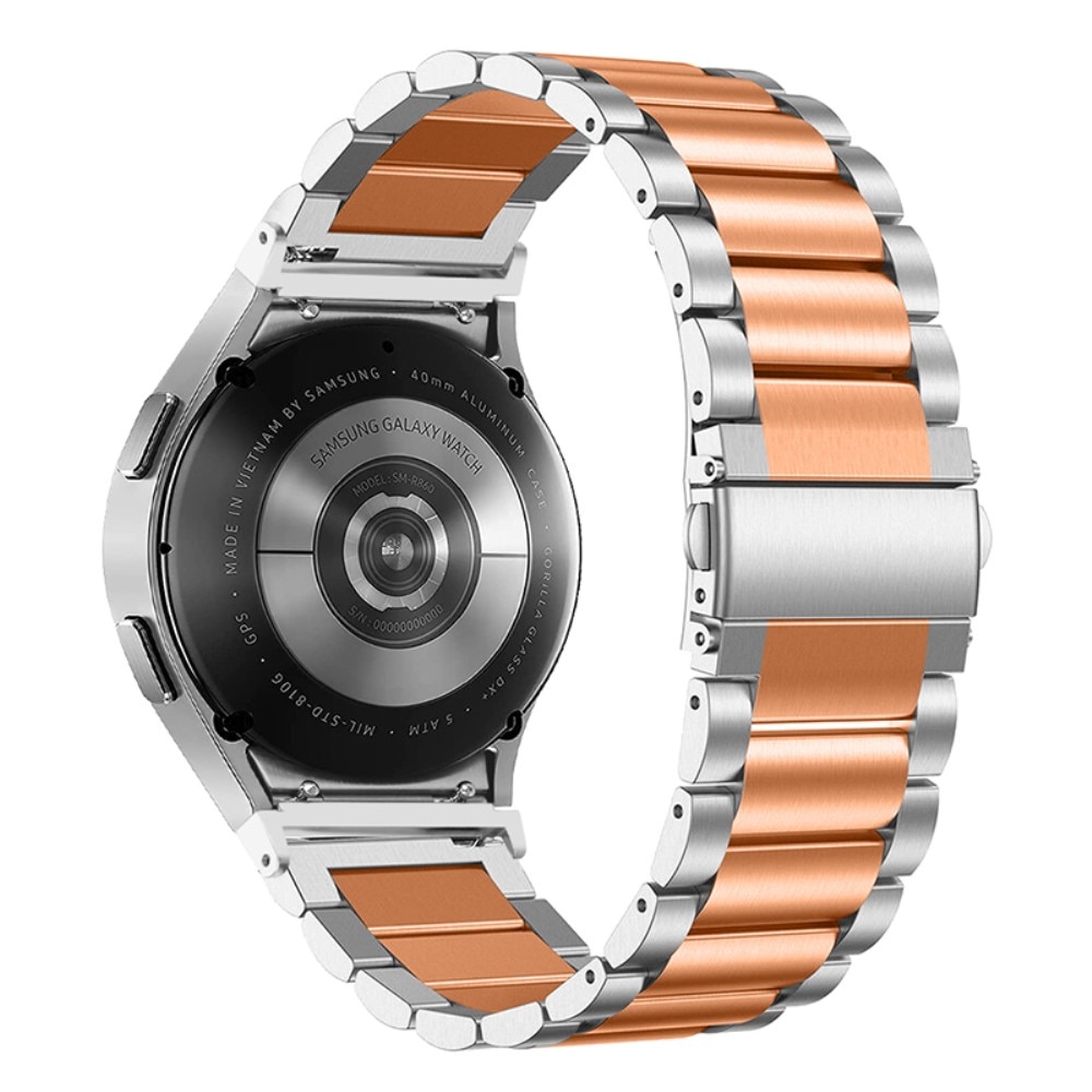 Full Fit Metalarmbånd Samsung Galaxy Watch 5 Pro 45mm sølv/rose guld