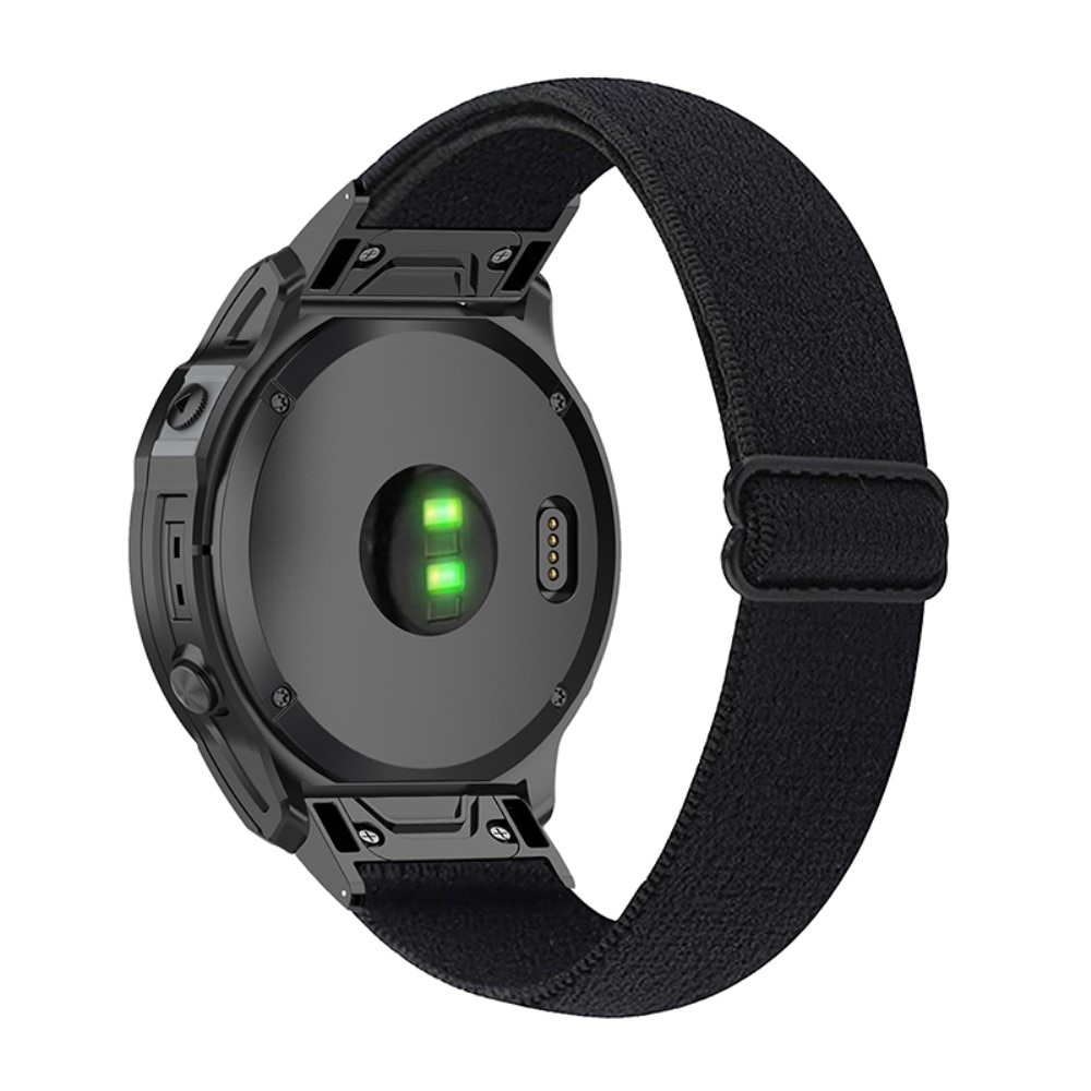 Elastisk Nylonurrem Garmin Fenix 6S sort