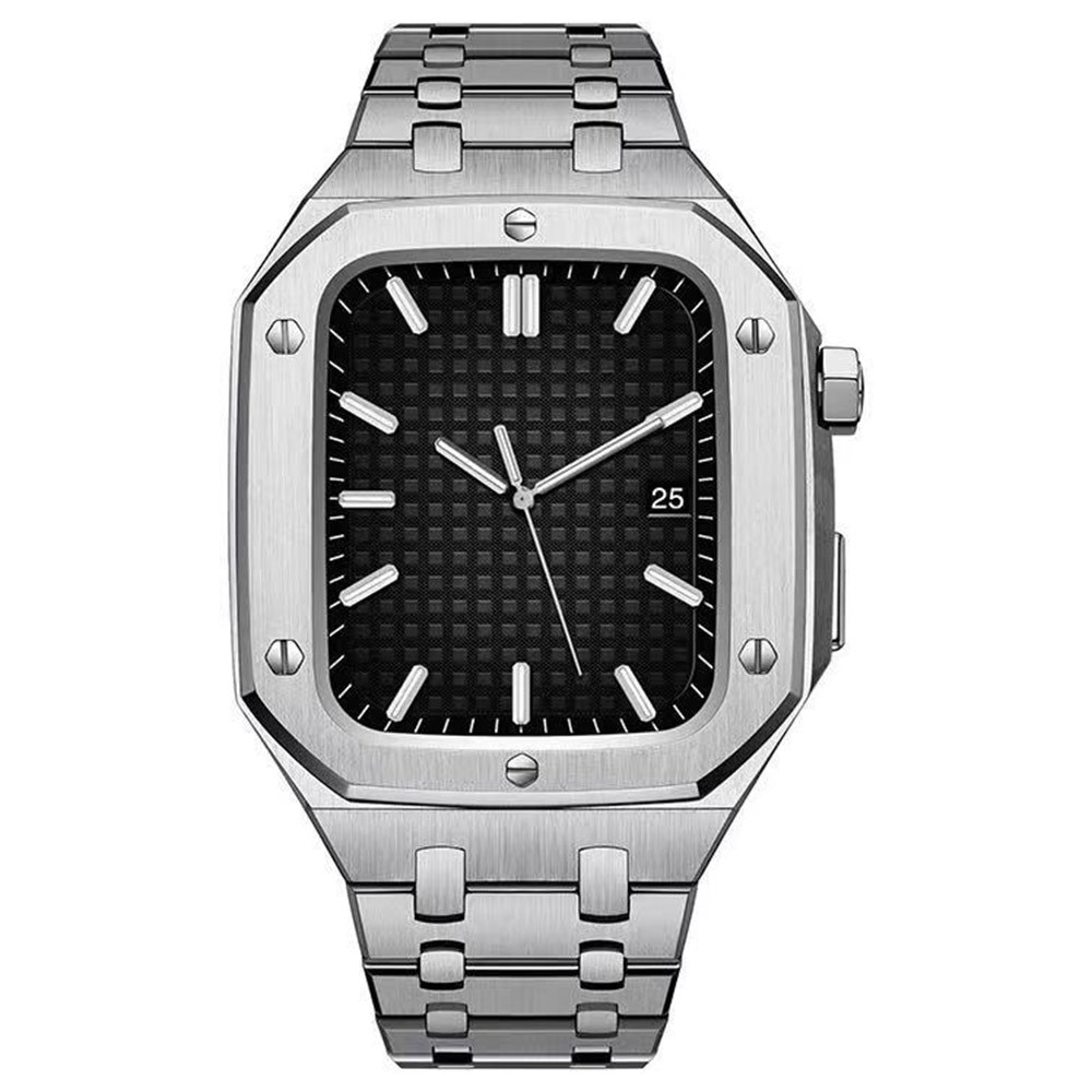 Apple Watch 45mm Series 9 Full Metal Armbånd sølv