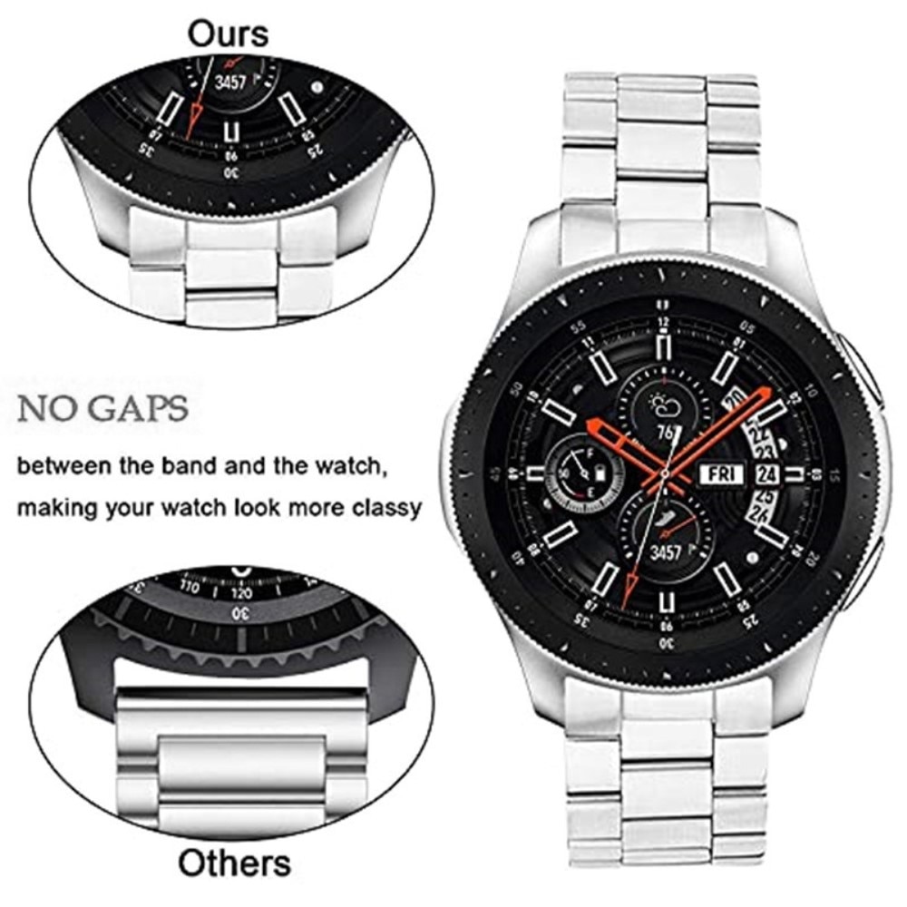 Full Fit Metalarmbånd Samsung Galaxy Watch 46mm sølv