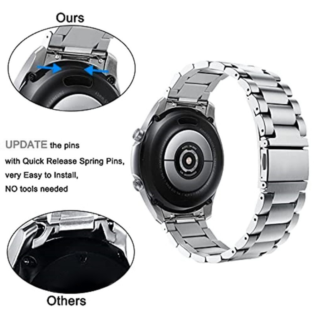 Full Fit Metalarmbånd Samsung Galaxy Watch 46mm sølv