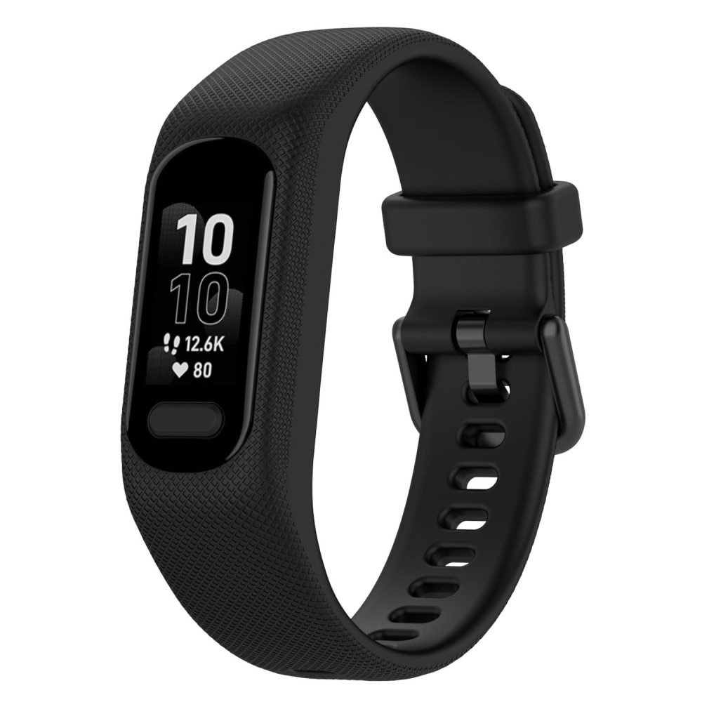 Rem af silikone til Garmin Vivosmart 5 Sort