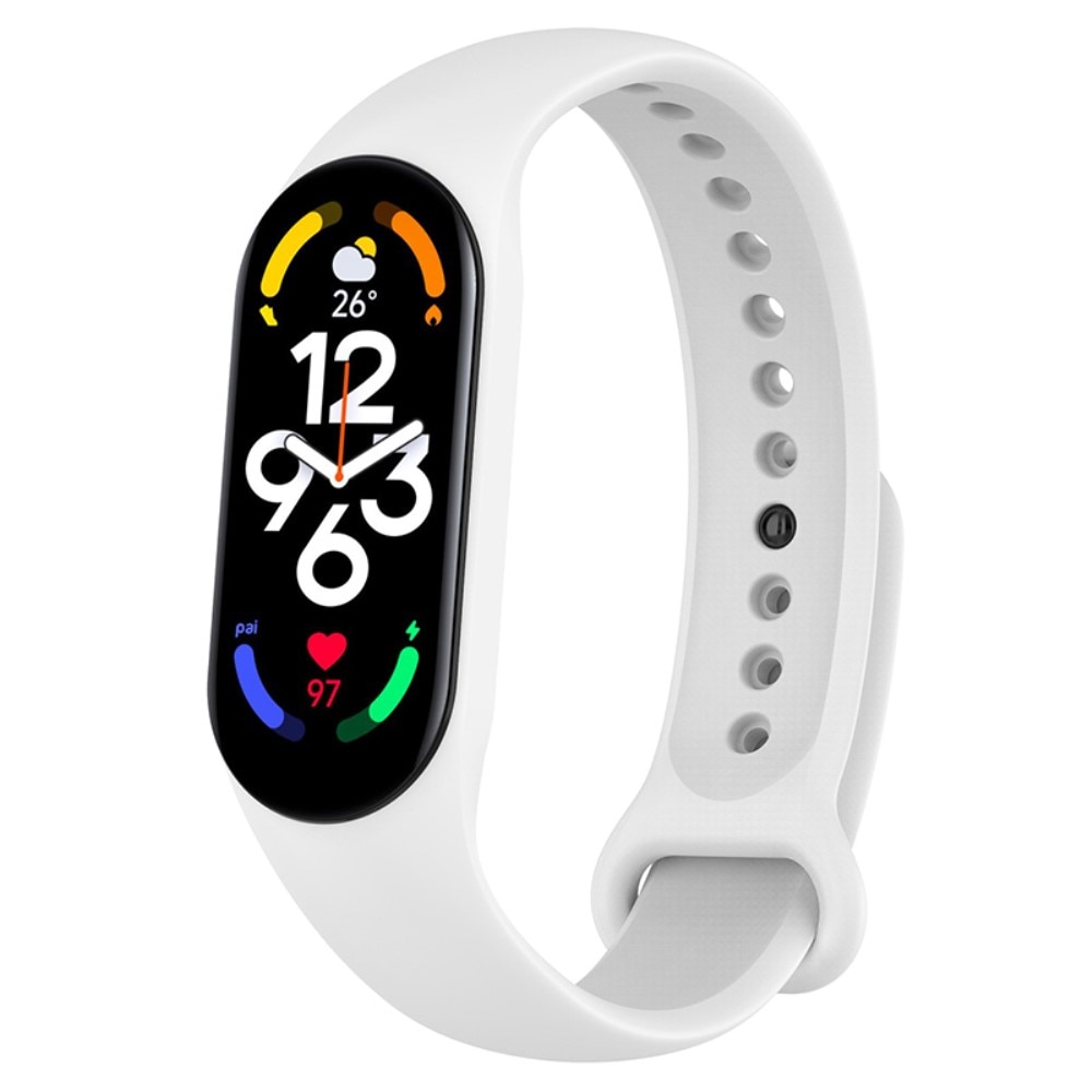 Rem af silikone til Xiaomi Mi Band 7 hvid