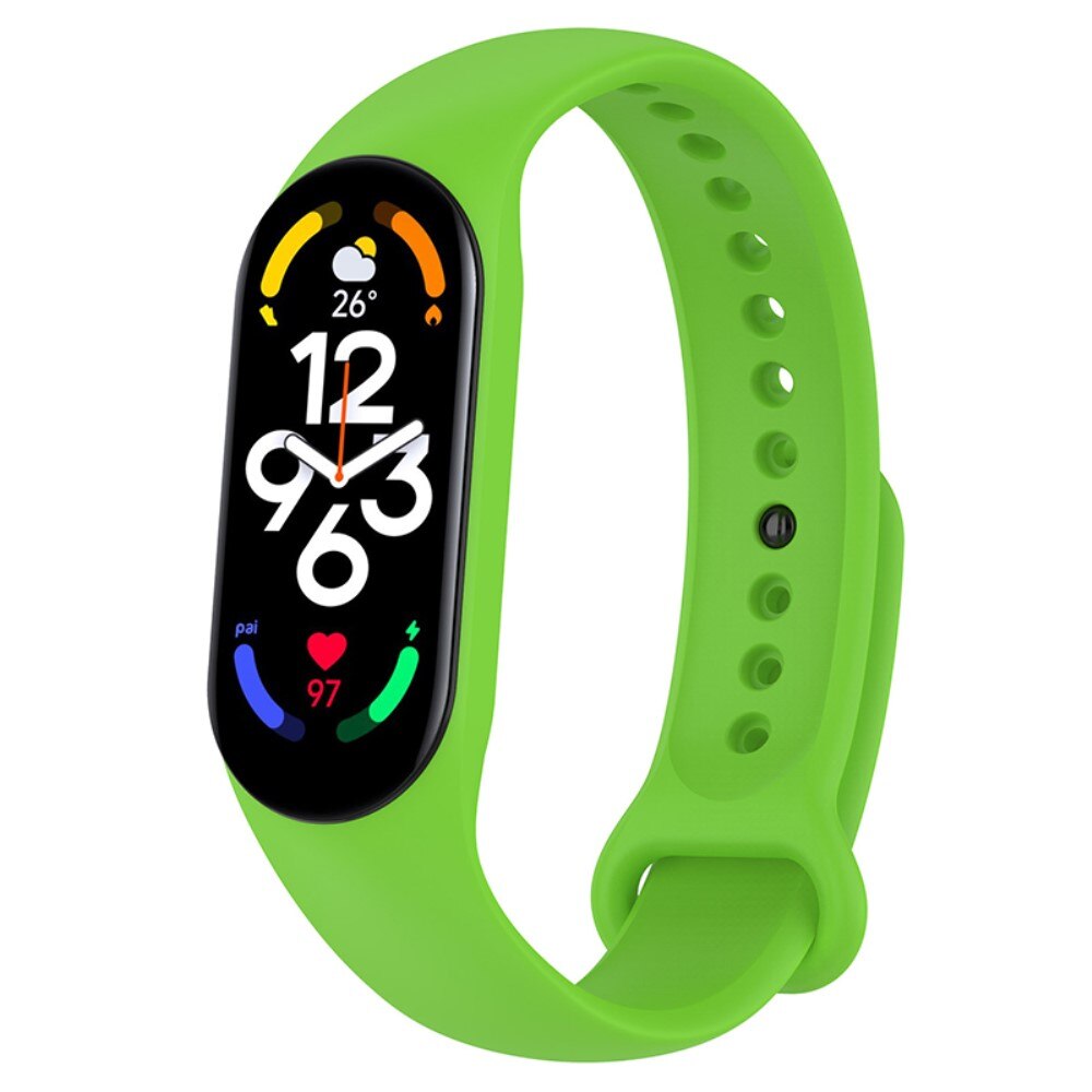 Rem af silikone til Xiaomi Mi Band 7 grøn