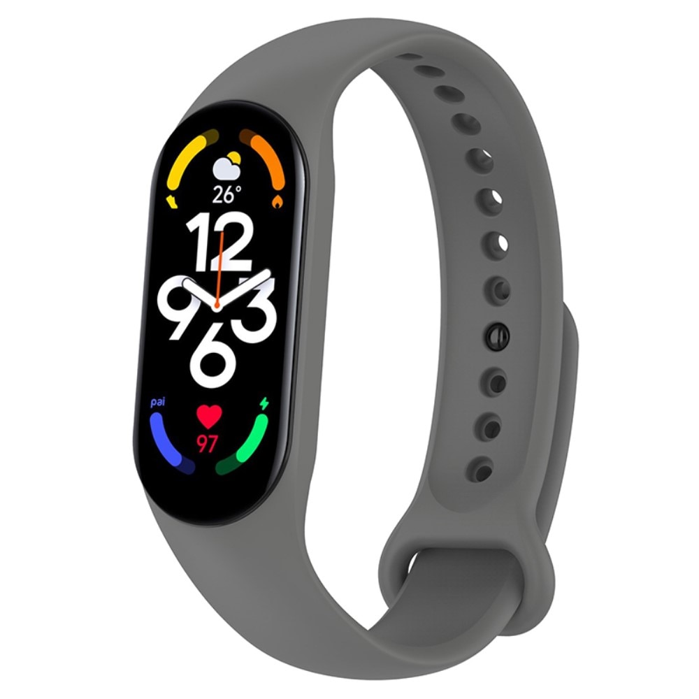 Rem af silikone til Xiaomi Mi Band 7 grå