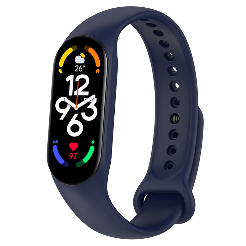 Rem af silikone til Xiaomi Mi Band 7 mørkeblå