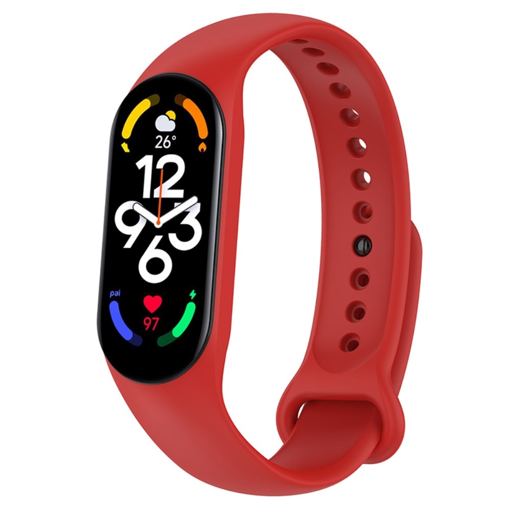 Rem af silikone til Xiaomi Mi Band 7 rød