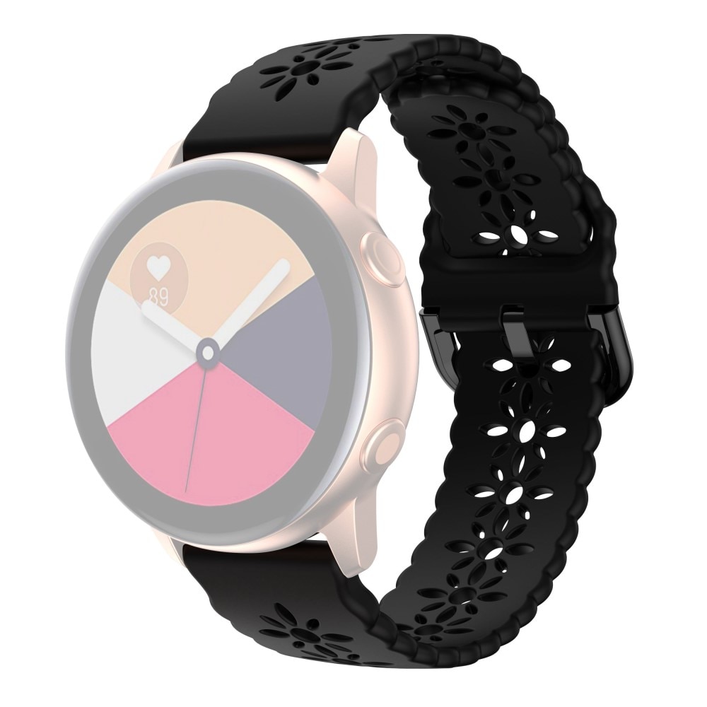 Blossom Silikonearmbånd Samsung Galaxy Watch 6 Classic 47mm sort