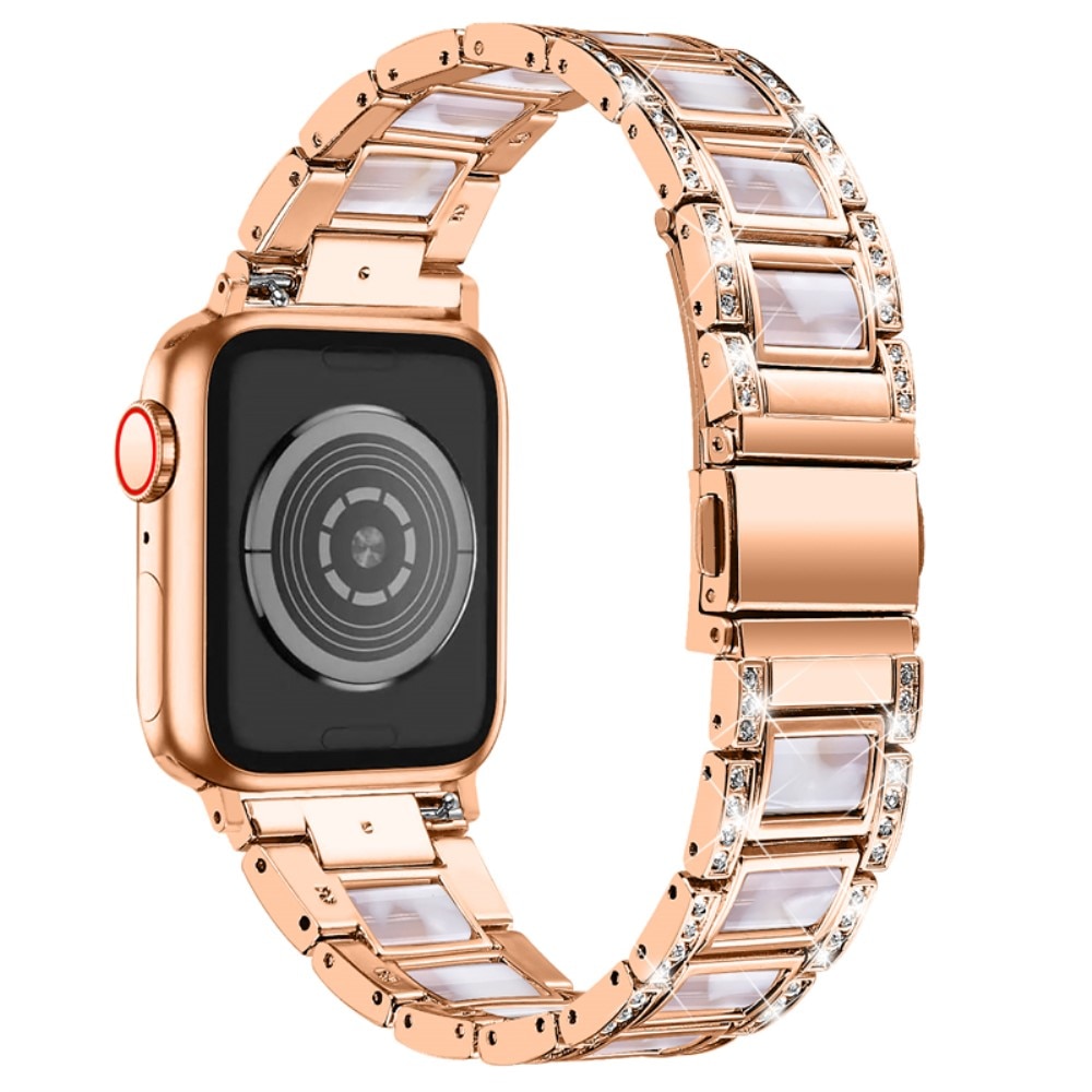 Diamond Bracelet Apple Watch 40mm Rosegold Pearl