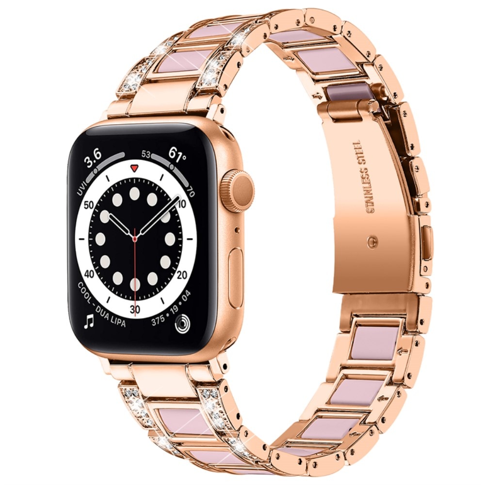 Diamond Bracelet Apple Watch Ultra 2 49mm Rosegold Rose