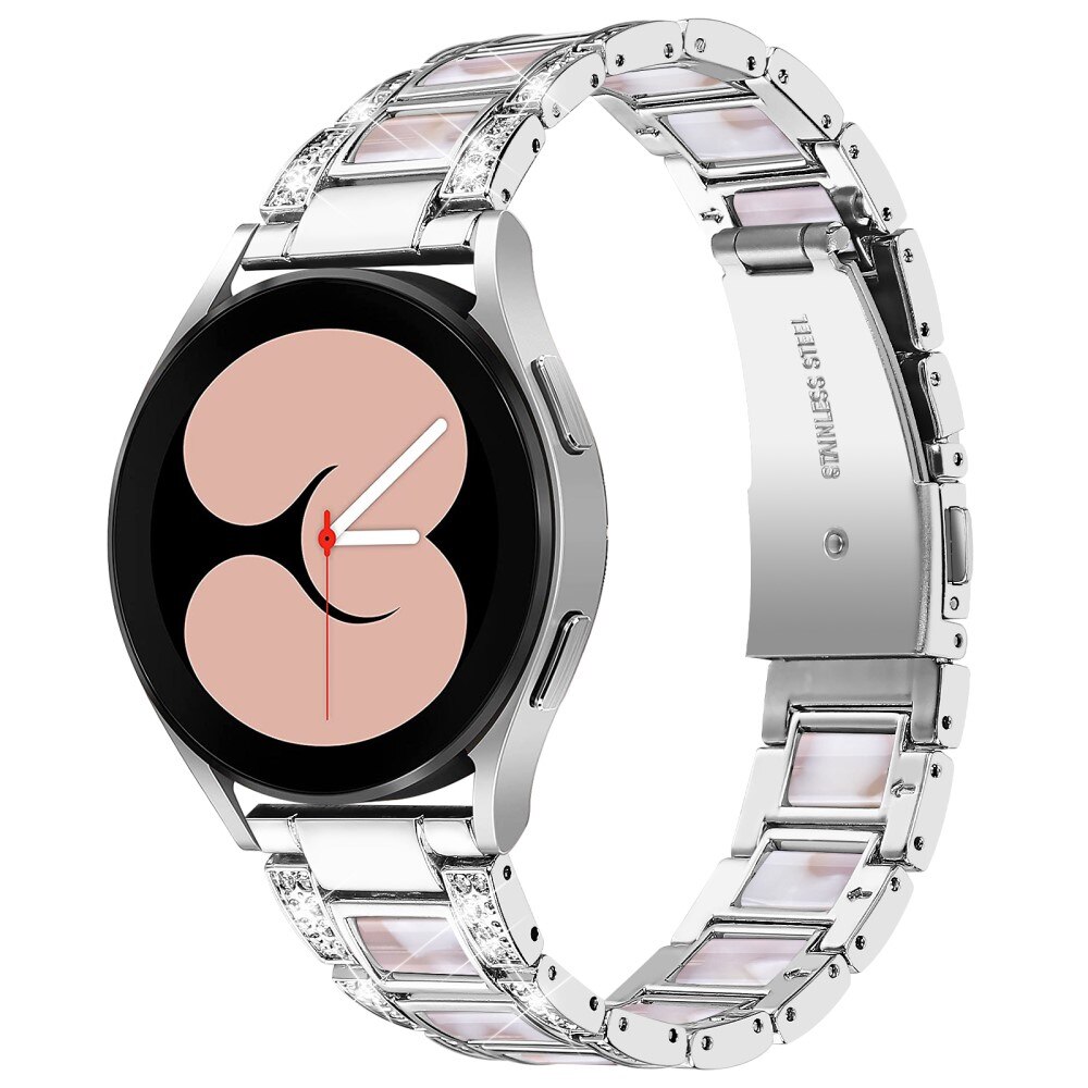 Diamond Bracelet Samsung Galaxy Watch 5 40mm Silver Pearl