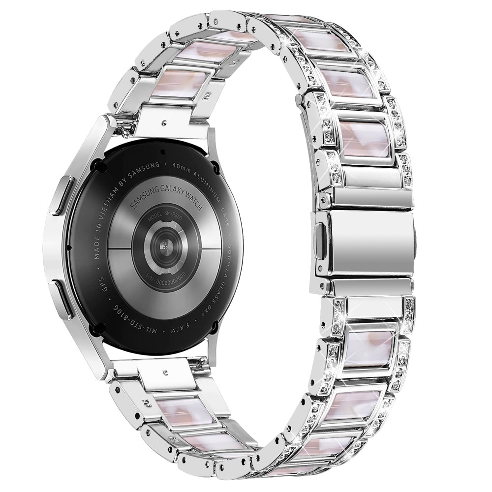 Diamond Bracelet Garmin Vivomove Style Silver Pearl