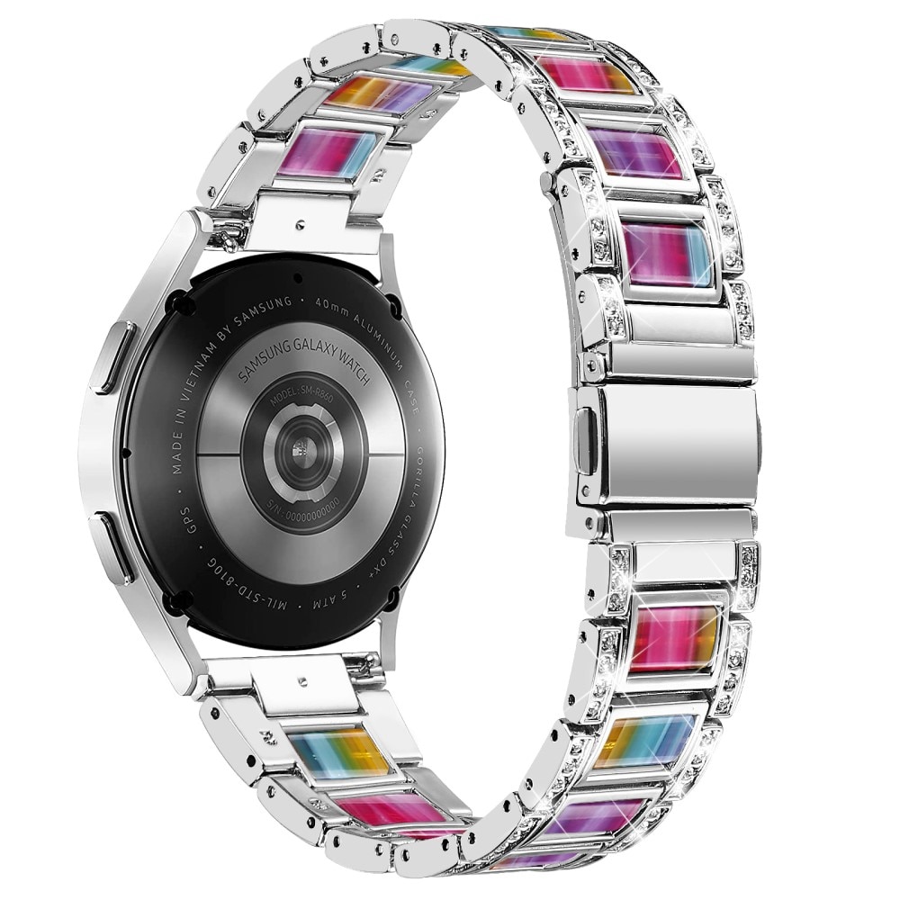 Diamond Bracelet Garmin Vivomove Style Silver Rainbow
