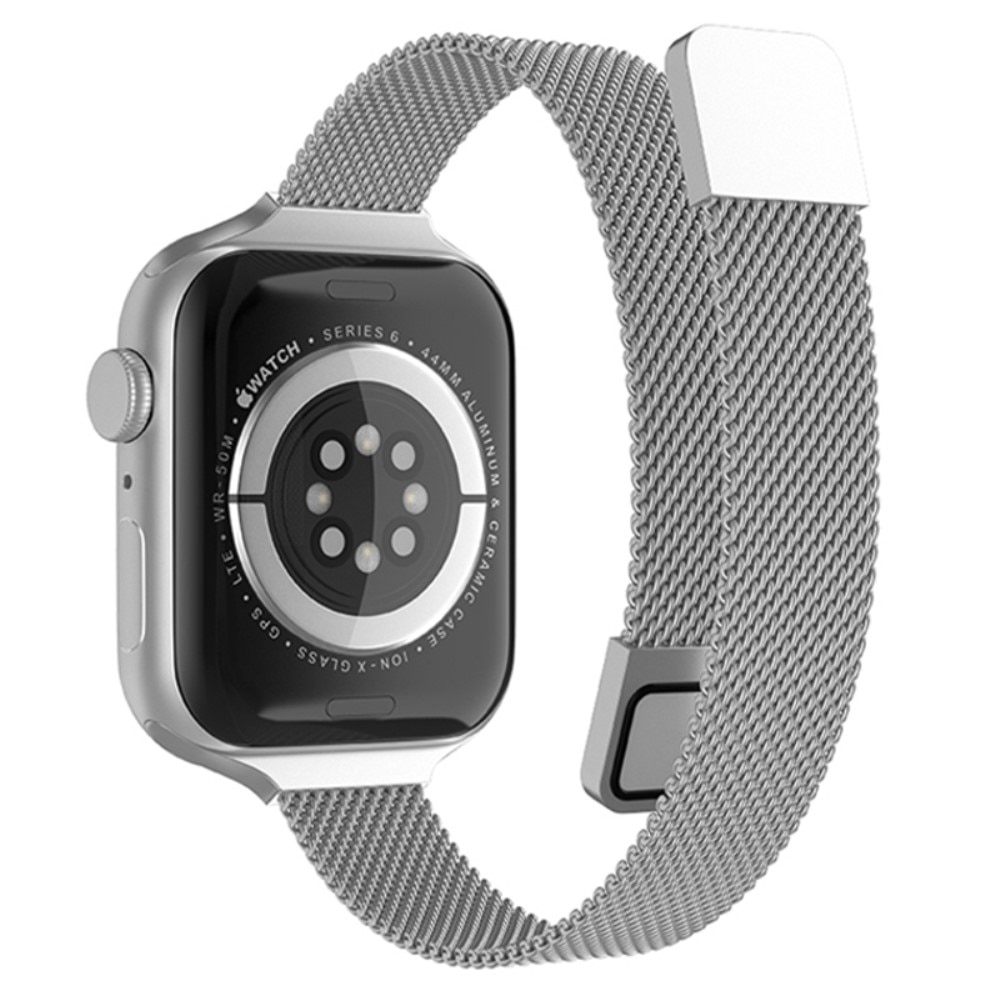 Armbånd Slim Milanese Apple Watch 44mm sølv