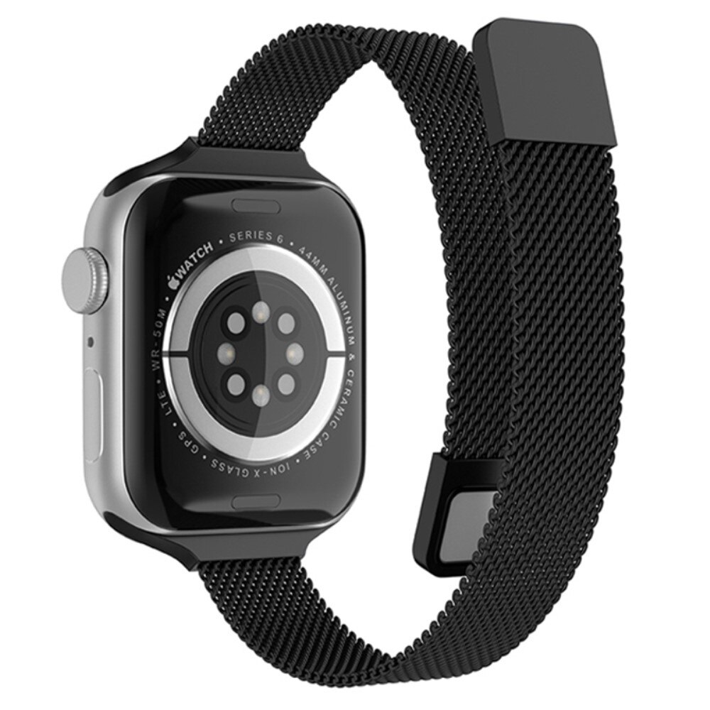 Armbånd Slim Milanese Apple Watch 45mm Series 8 sort