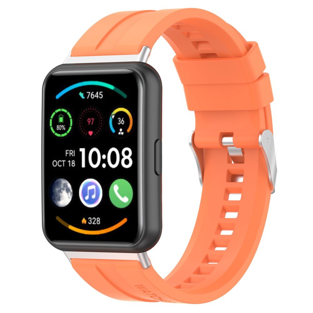 Rem af silikone til Huawei Watch Fit 2 orange