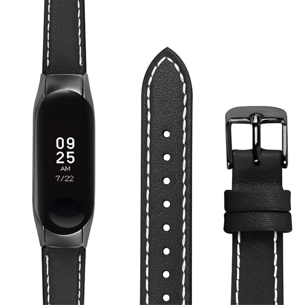 Læderrem Xiaomi Mi Band 7 sort