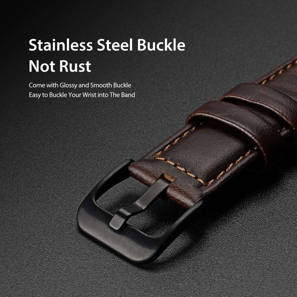 Leather Watch Band Samsung Galaxy Watch 6 40mm Brown