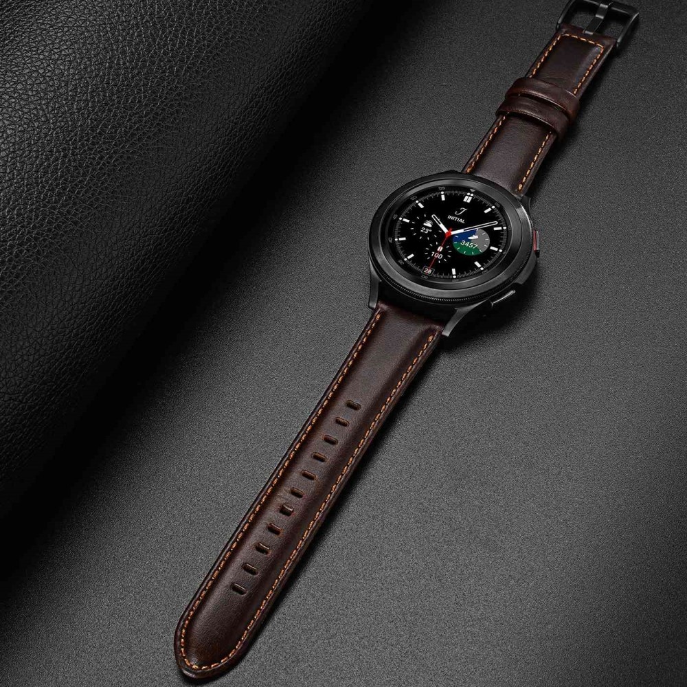 Leather Watch Band Samsung Galaxy Watch 6 Classic 43mm Brown