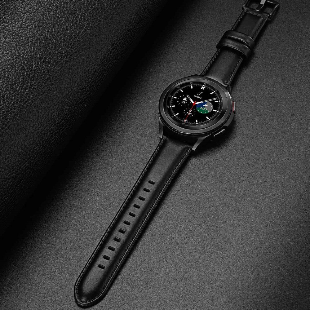 Leather Watch Band Samsung Galaxy Watch 6 40mm Black