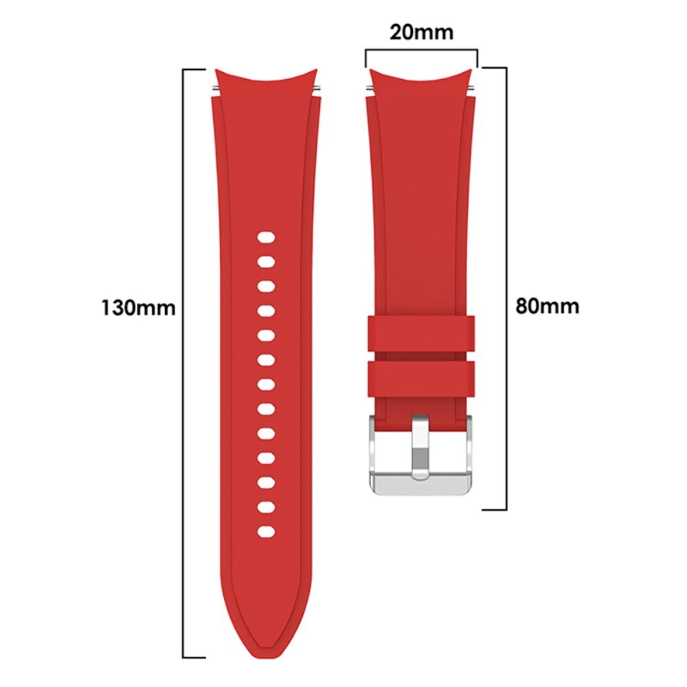 Full Fit Silikonearmbånd Samsung Galaxy Watch 4 40mm rød