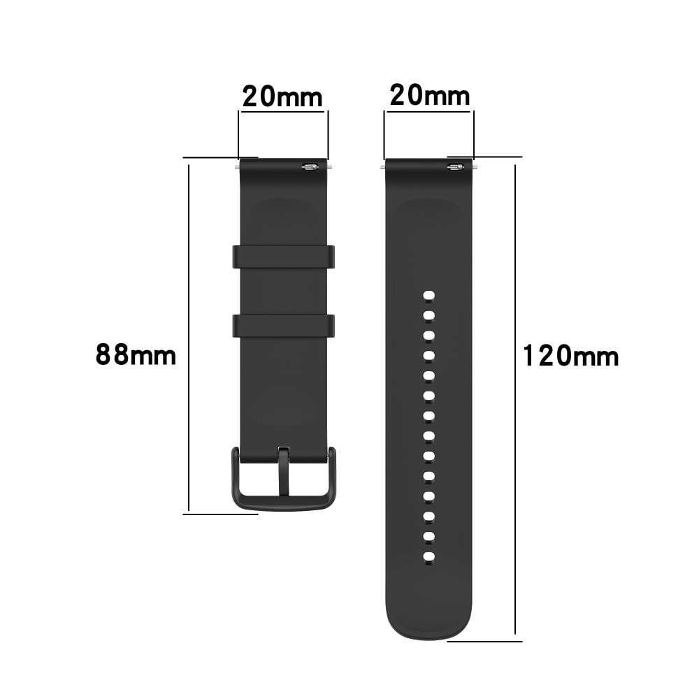 Rem af silikone til Garmin Forerunner 165 sort