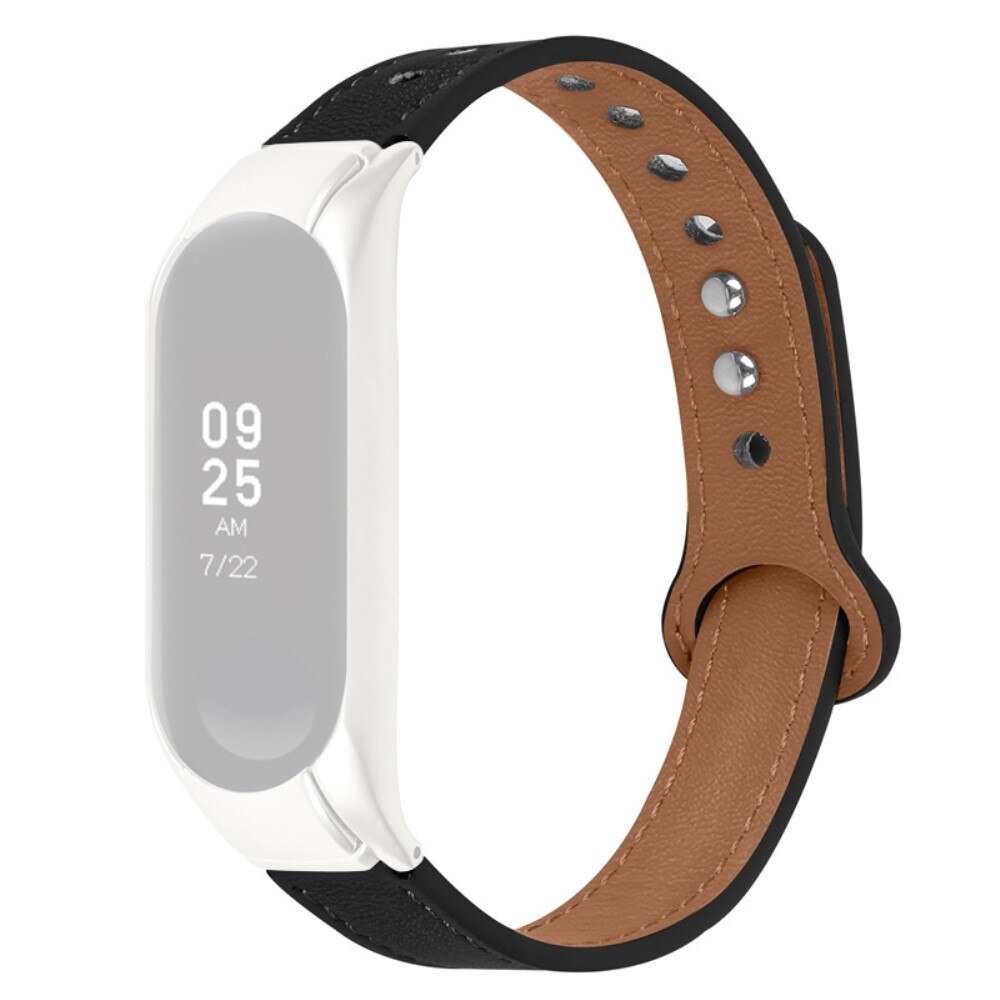 Klassiskt Læderarmbånd Xiaomi Mi Band 5/6 sort