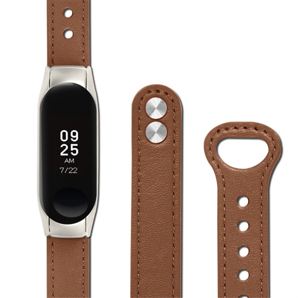 Klassiskt Læderarmbånd Xiaomi Mi Band 5/6 brun