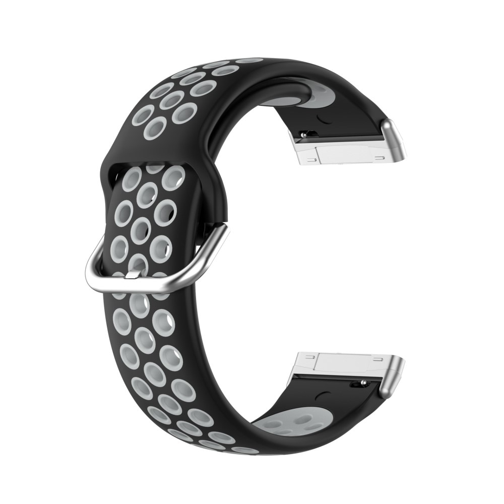 Silikonearmbånd Sport Fitbit Sense/Sense 2 sort