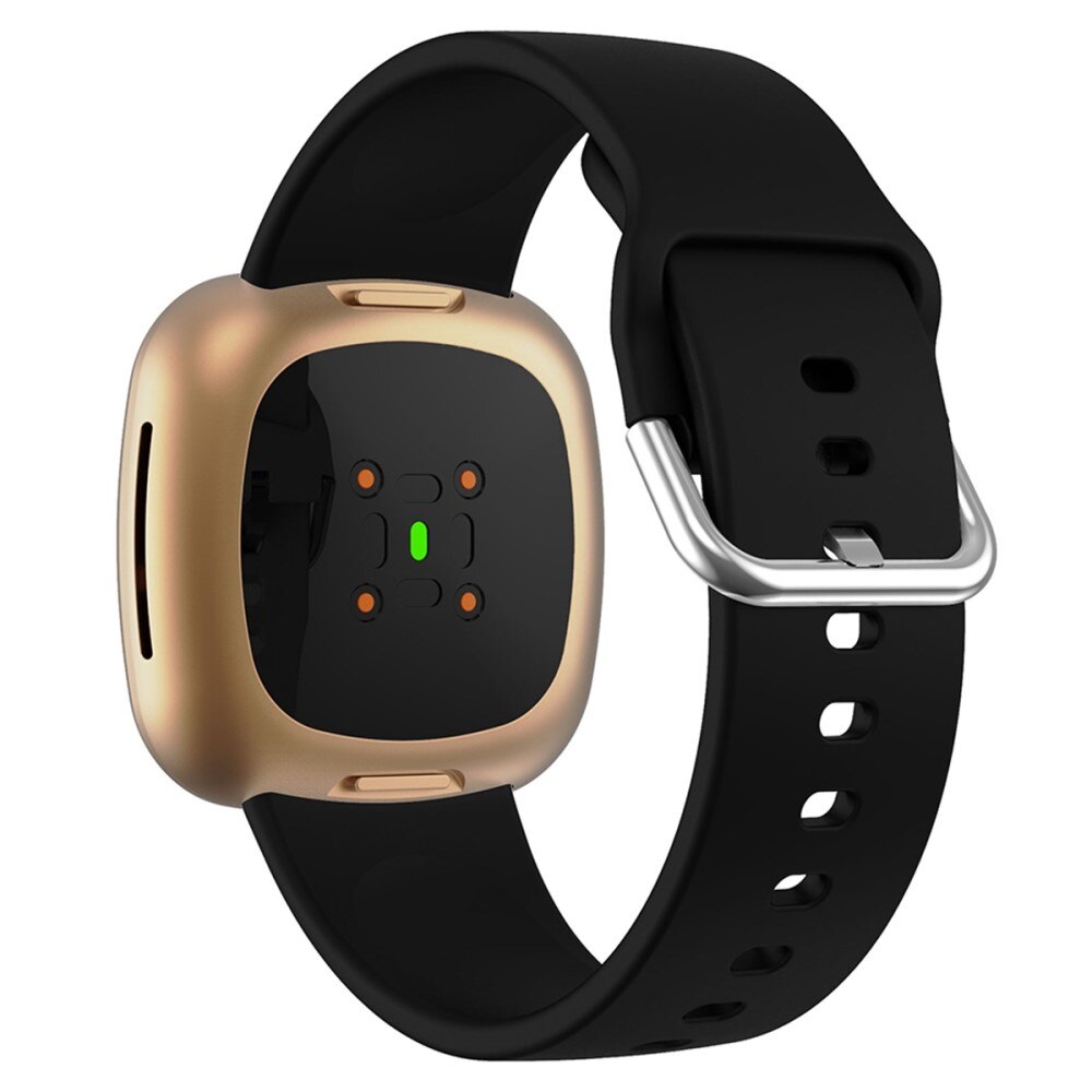 Rem af silikone til Fitbit Versa 3 sort