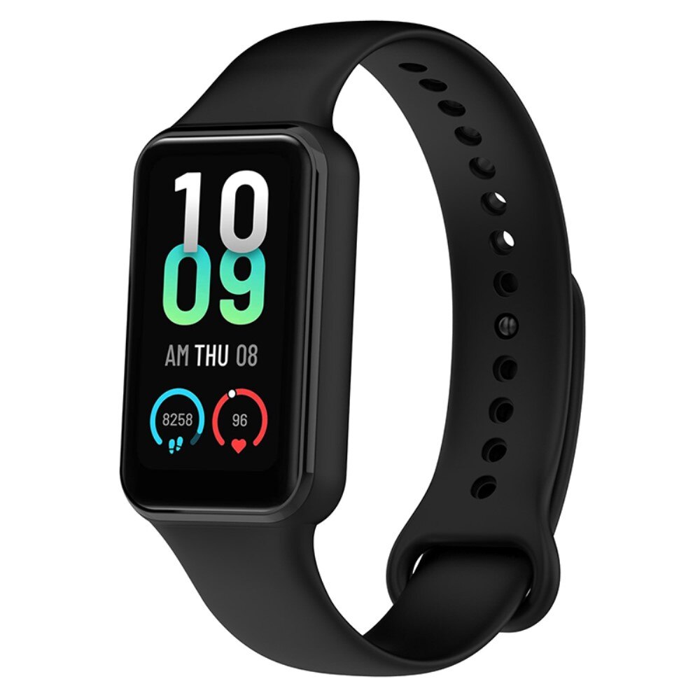 Rem af silikone til Amazfit Band 7 sort