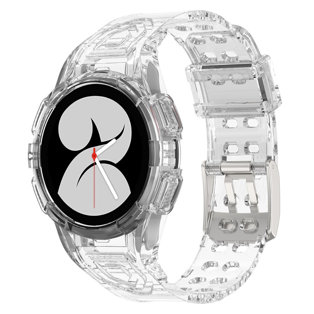 Samsung Galaxy Watch 4/5 44mm Crystal Cover+Armbånd gennemsigtig