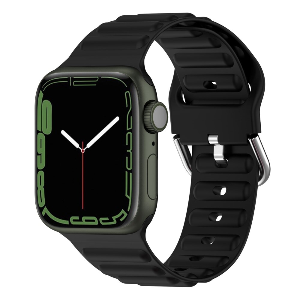 Resistant Silikonearmbånd Apple Watch SE 44mm sort