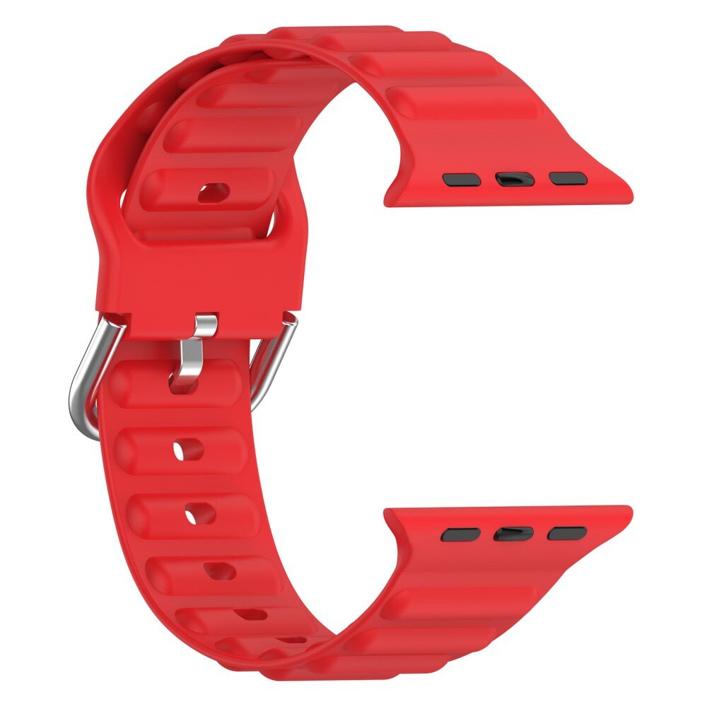 Resistant Silikonearmbånd Apple Watch 44mm rød