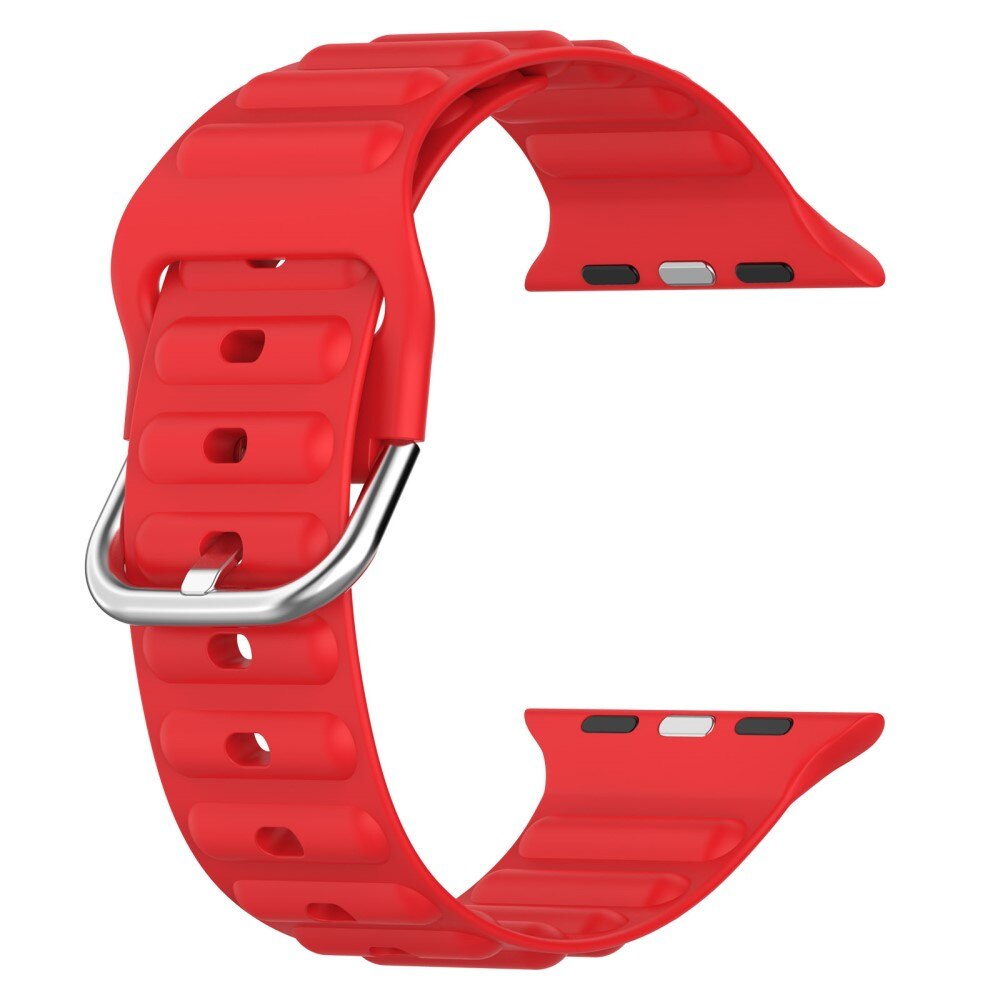 Resistant Silikonearmbånd Apple Watch 44mm rød