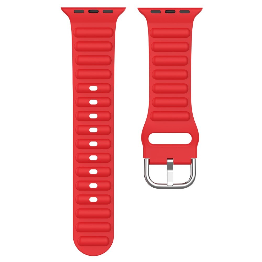 Resistant Silikonearmbånd Apple Watch 44mm rød