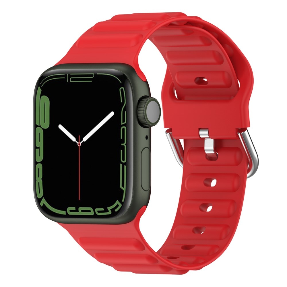 Resistant Silikonearmbånd Apple Watch SE 44mm rød