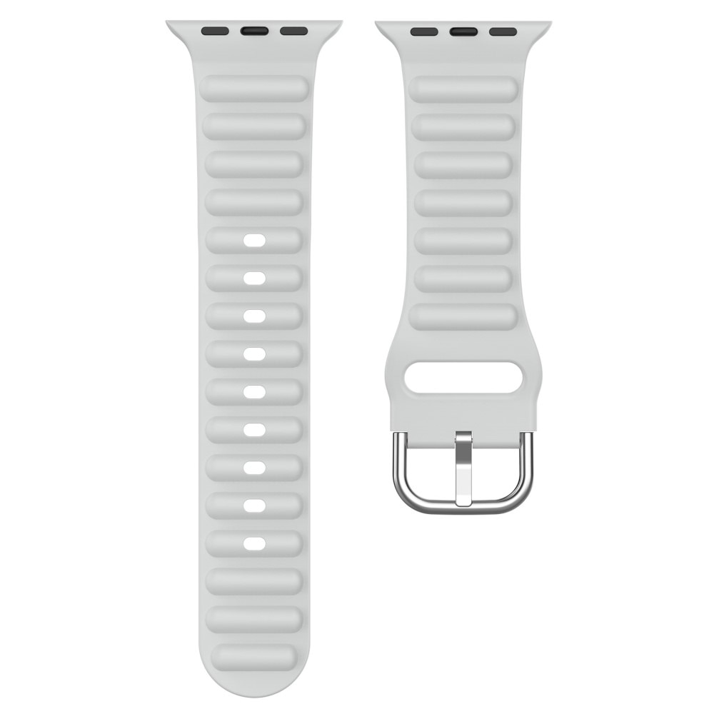 Resistant Silikonearmbånd Apple Watch SE 44mm grå
